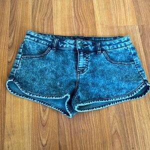 Acid wash Jean shorts